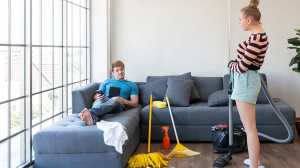 Women are nearly twice as likely as men to spend part of the day putting things away, federal data shows